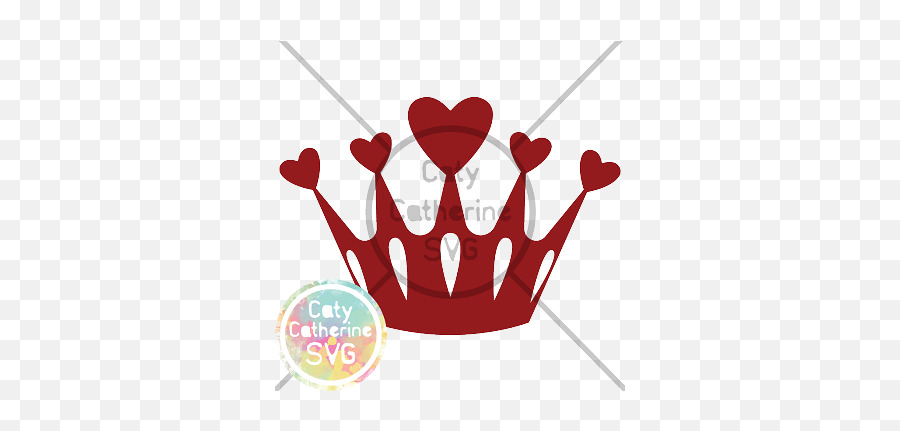 Download Heart Crown Princess Svg Cut File - Bullet Journal Emoji,Princess And Hearts Emoji