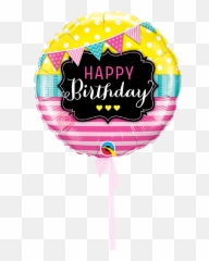 Pink Stripes Balloons Delivered Inflated - Balloon Emoji,Emoji Balloons At Party City