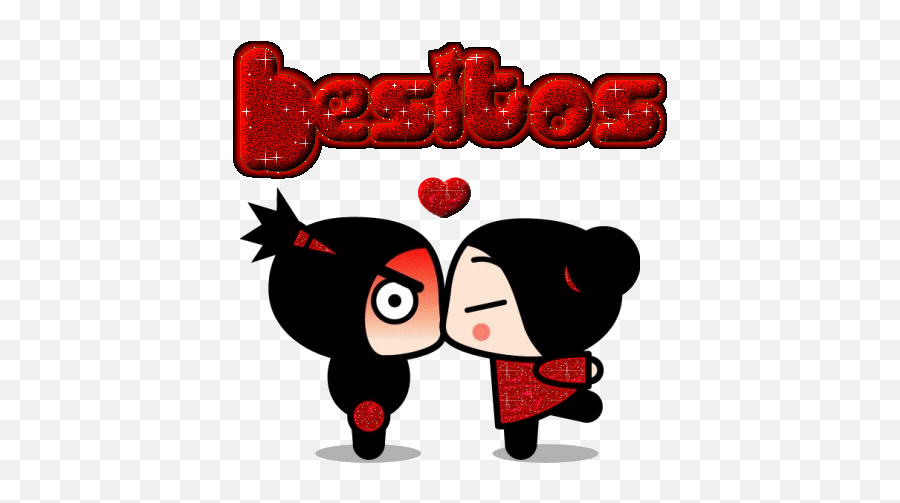 Gifs Animados De Besos - Gifs Animados Pucca Emoji,Emoticon De Beso