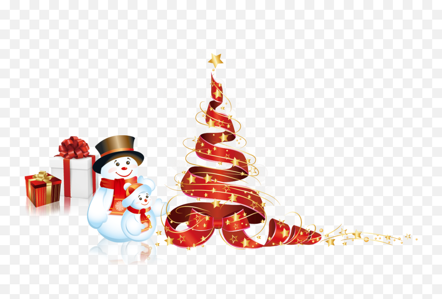 Christmas Tree Ribbon Icon - Creative Christmas Free Png Emoji,Snowman Tree Emoji