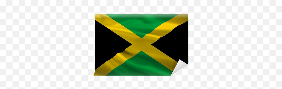 Wall Mural Jamaica Flag Blowing In The Wind - Pixershk Emoji,Jamaica Emojis