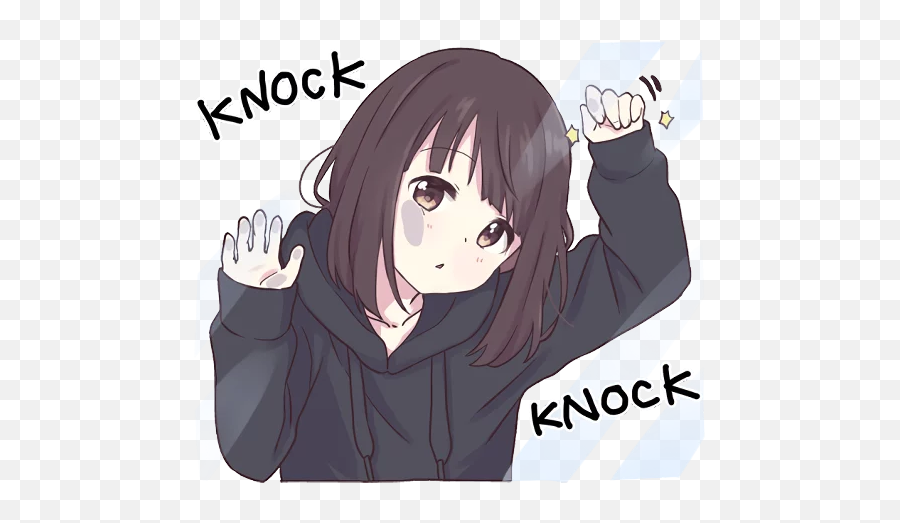 Telegram Sticker From Menhera - Chan Eng Pack Emoji,Anime Head Bang Gif Emoji