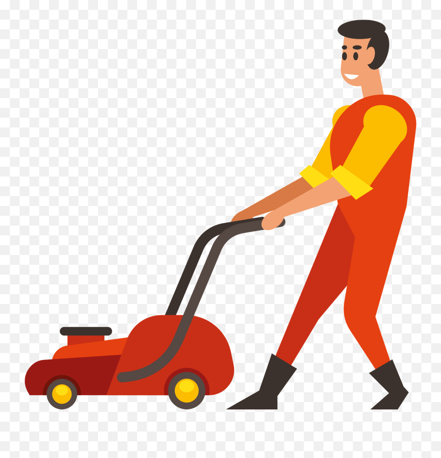 Gardener Trimmer Clipart - Mower Emoji,Lawn Mower Emoticon