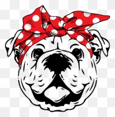 Download English Bulldog Face Vector - Outline English Bulldog Clipart Emoji,Georgia Bulldog Emoji