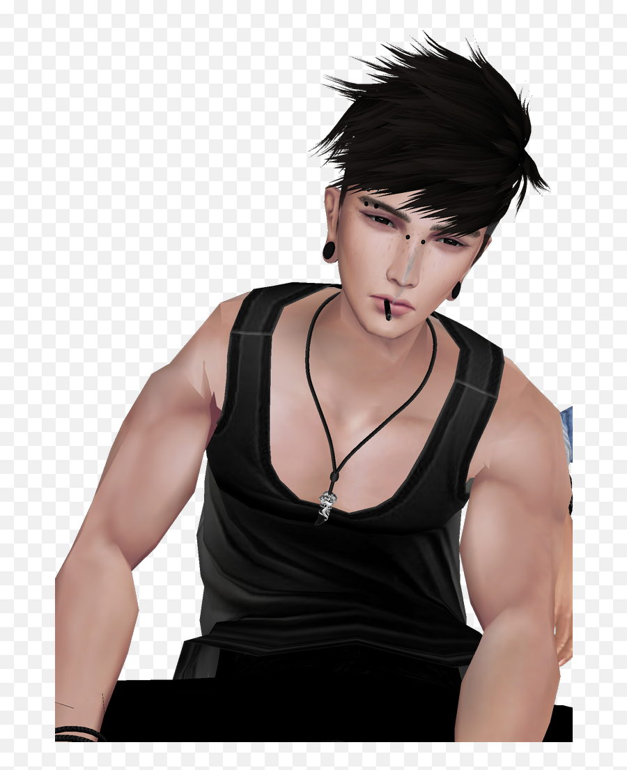 Imvu Avatar Handsome Boy Sticker - Undershirt Emoji,Imvu Emojis