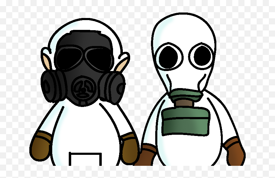 Masked Scientists - Cartoon Clipart Full Size Clipart Cartton Gas Mask Face Emoji,Masked Emoji