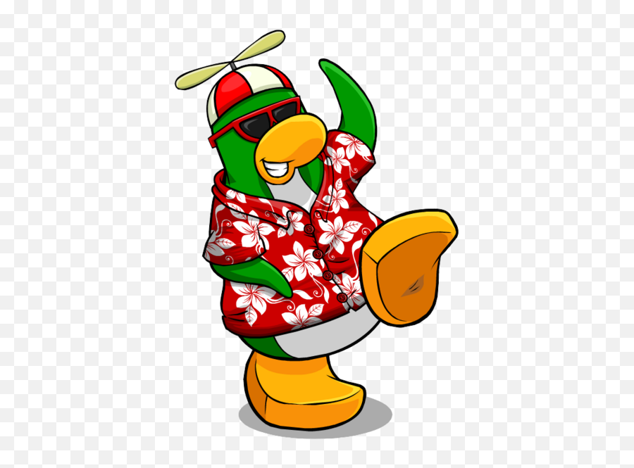 Club Penguin Penguins - Club Penguin Hawaiian Shirt Clipart Emoji,Emoticons Secretos Club Penguin