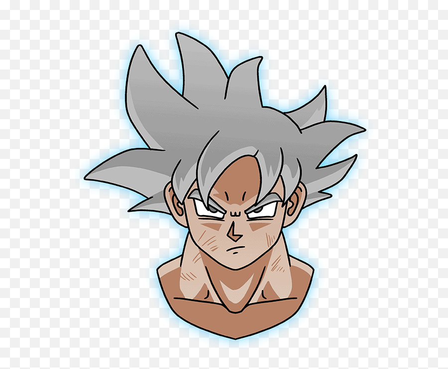 How To Draw Goku Ultra Instinct - Draw Simple Goku Ultra Instinct Emoji,Ways To Draw Chibi Emotions