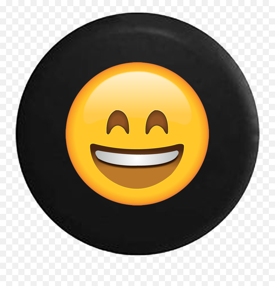 Details About Spare Tire Cover Grinning Smiling Text Emoji Face Eyes Closed Jk Accessories - Emojis Para Videos De Youtube,Smiling Eyes Emoji