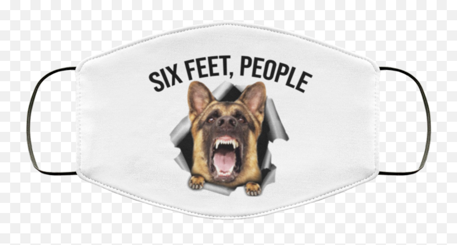 German Shepherd 6 Feet People Face Mask - Canine Tooth Emoji,How To Tell German Shepherds Emotions By Their Ears
