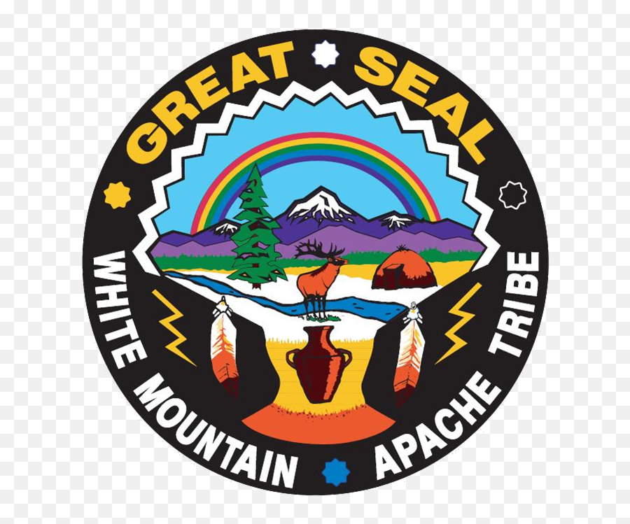 The Apache Mountain Spirit Dancers - White Mountain Apache Tribe Seal Emoji,Dancer And Crown Emoji