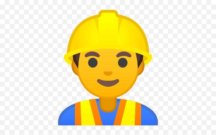 Man Construction Worker Emoji - Worker Emoticon,Helmet Emoji