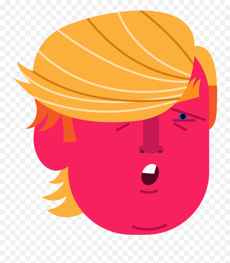 Donald Trump Emoticon Transparent Png - Donald Trump Flat Design Emoji,Fist Emoji