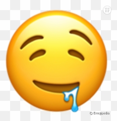Lemoji Bave Au Coin Des Lèvres - Emoji Babeando Png,:l Emoji