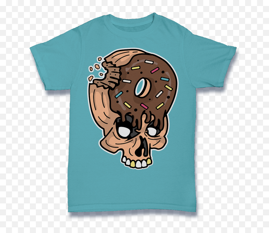 Cartoon Tu0027s Skull Donut - Tennis Tshirt Design Emoji,Tskull Emoticon