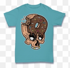 Cartoon Tu0027s Skull Donut - Tennis Tshirt Design Emoji,Tskull Emoticon