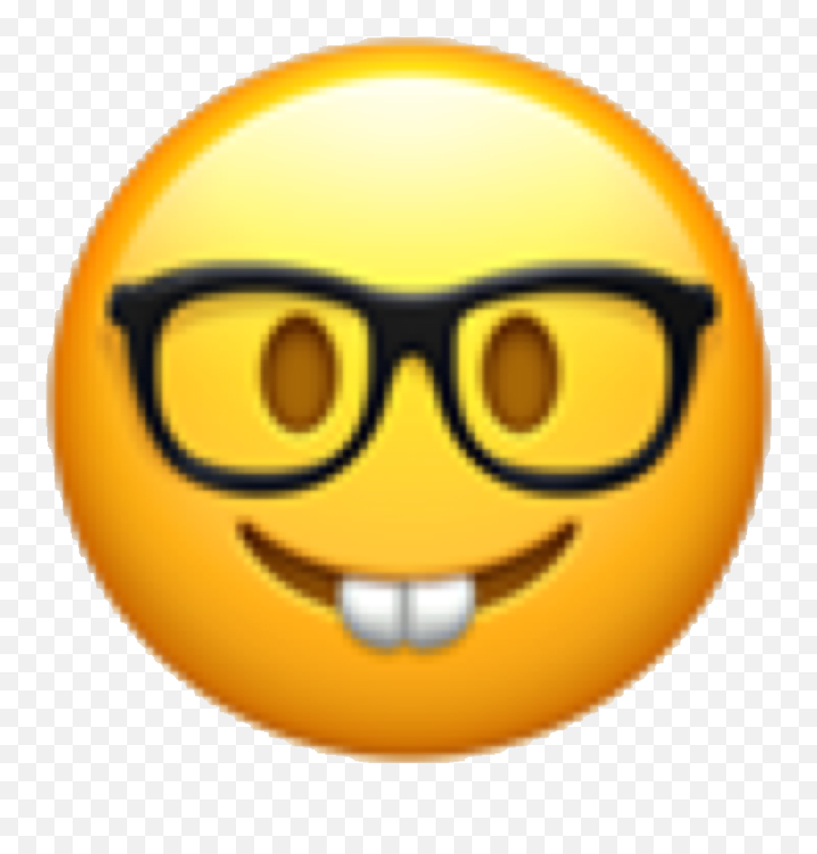 Emoji Emojicon Emote Face Emojiface - Nerd Emoji,Buck Teeth Emoticon