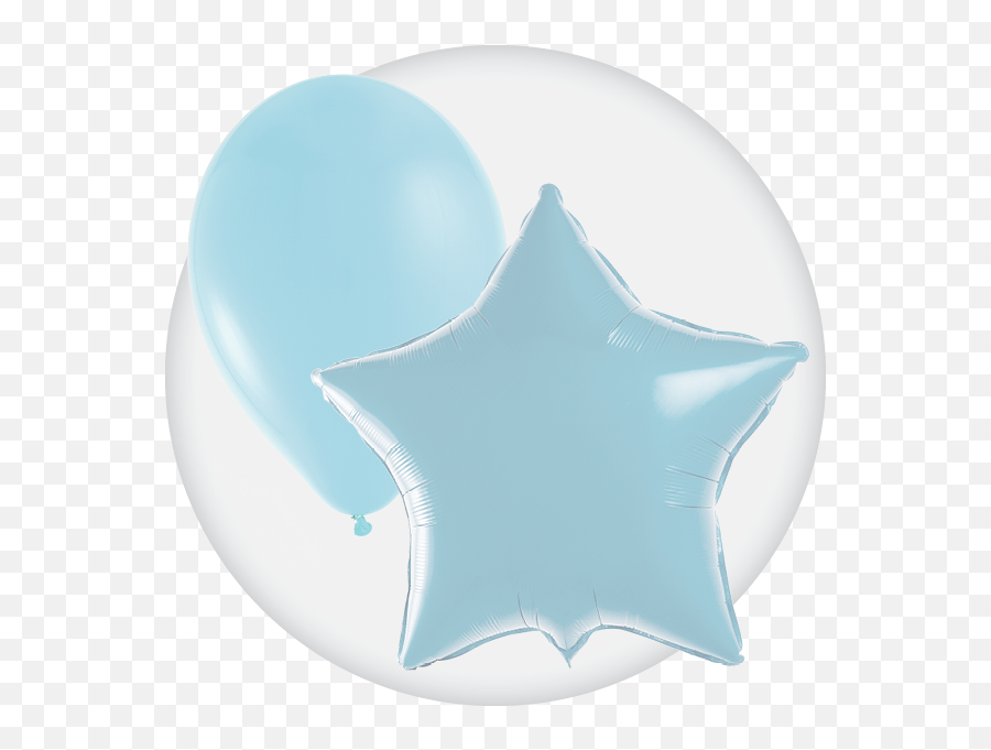 Pastel Blue Latex And Mylar Balloons - Dot Emoji,Pride Knife Emojis