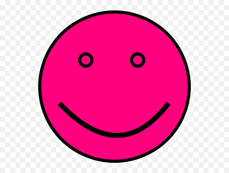 Pink Face Clip Art At Clker - Pink Face Emoji,Dali Emoticon