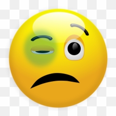 Emoticonsmileyyellow Png Clipart - Royalty Free Svg Png Black Eye Emoji,Black Emoticon Kiss