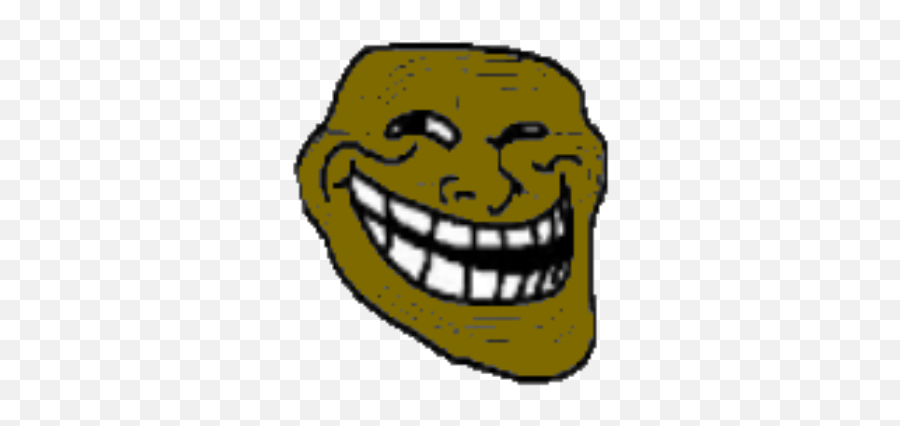 Brownish Troll Medium - Roblox Troll Face Emoji,Nyan Cat Emoticon