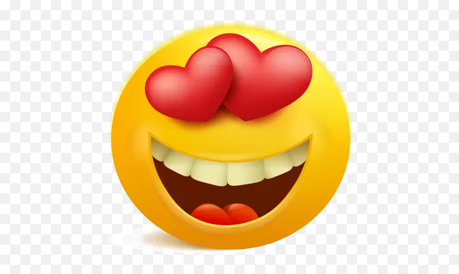 Heart Eyes Emoji Png Photos Png Mart - Happy Cartoon No Background,Yellow Heart Emoji