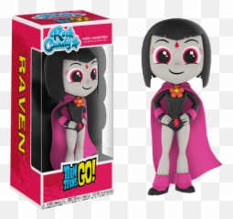Funko Teen Titans Go - Raven Pink Rock Candy 5u201d Vinyl Figure Rock Candy Raven Emoji,Teen Titans Ravens Emotions Episode