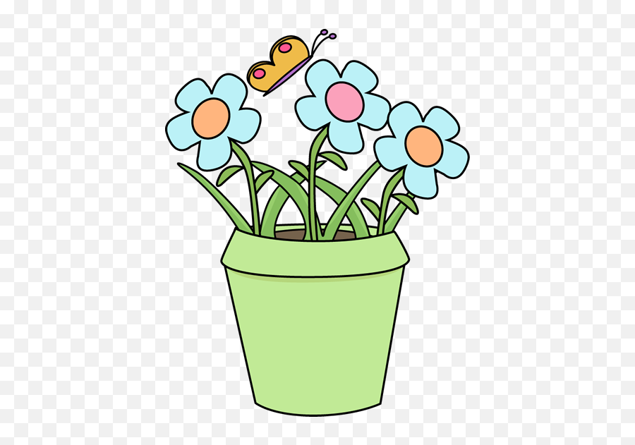 Flower Pot Clip Art - Clipartsco Flower Clipart In A Pot Emoji,Emoticon With Floers