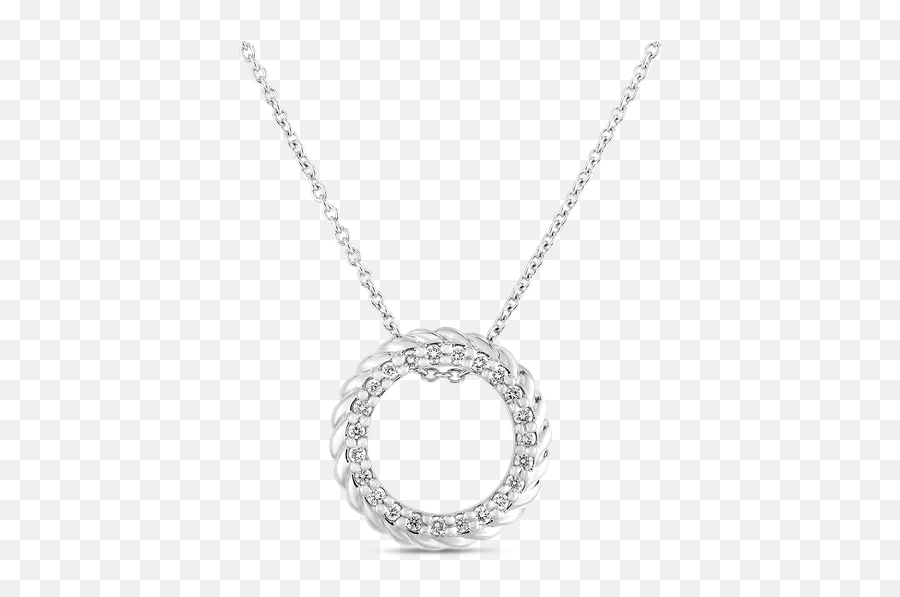 Roberto Coin 18kt Diamond Circle - Solid Emoji,100 Emoji Chain