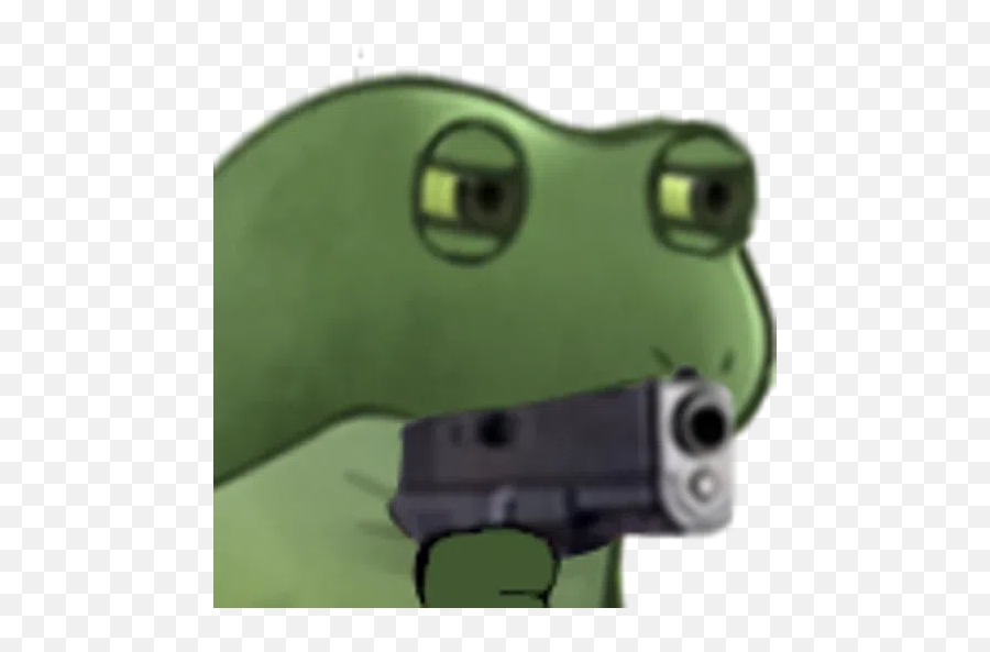 Worry Frog Sticker Pack - Stickers Cloud Emoji,Holding Gun Emojis