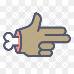 Gun Emoji Icon - Sign Language,Gun To Head Emoji