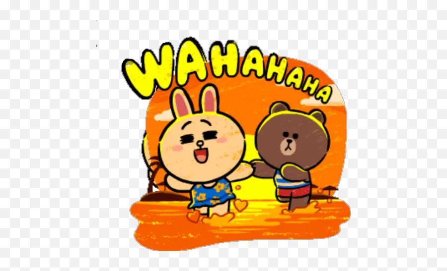 Cony Y Brown Sticker För Whatsapp Emoji,Brown And Cony Emoji Stickers