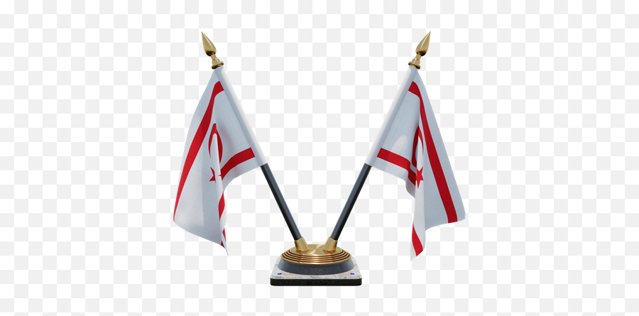Premium Turkish Republic Of Northern Cyprus Double Desk Flag Emoji,Turkey Emoji Flag