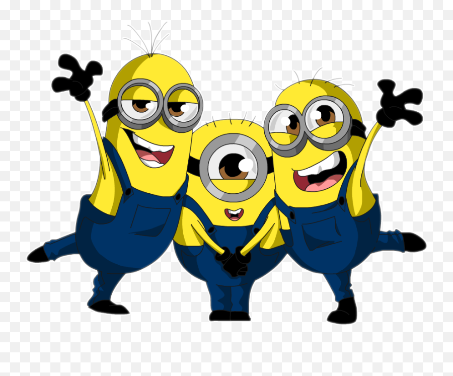 Minions Png Fundo Transparente - 3 Friends Funny Emoji,Emoticons De Estrelinhas