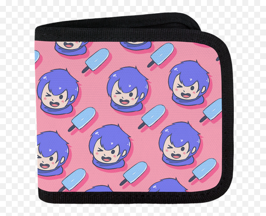 For Fans By Fansmini Kaito Print Canvas Wallet - Fictional Character Emoji,Laying Emoticon