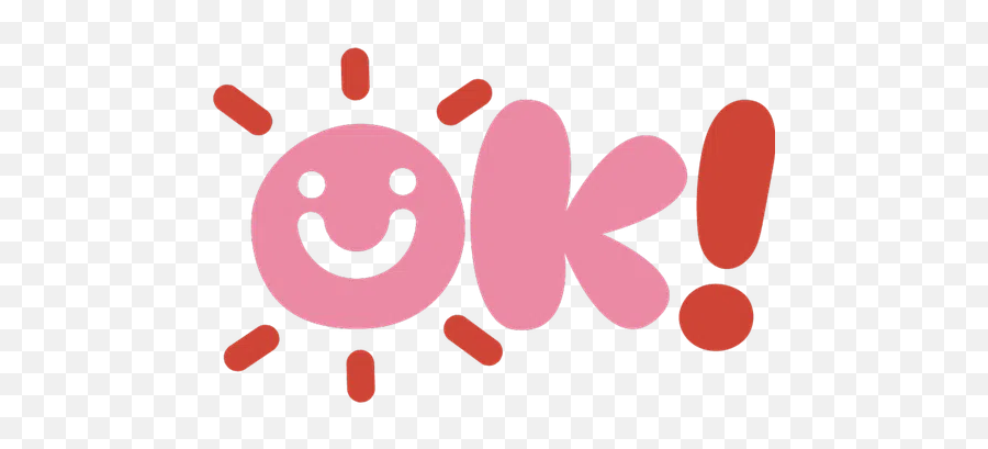 Ok Smiley Face On Ok In Pink Bubble - Dot Emoji,Point Emoticon