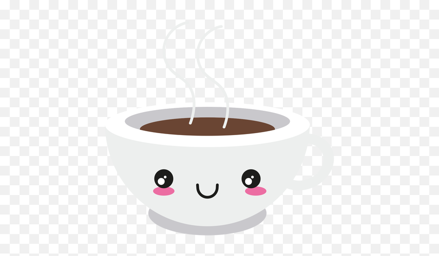 Sonrisa Kawaii Cara Taza De Café - Descargar Pngsvg Kawaii Coffee Mug Transparent Emoji,Emoticon Agradecido