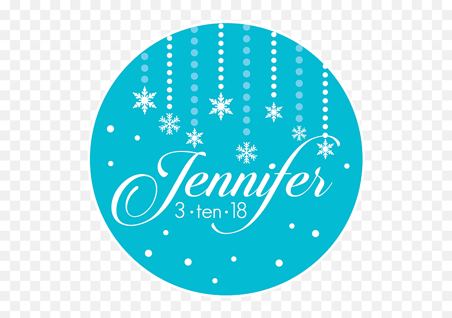 Winter Wonderland Bat Mitzvah Logo - Dot Emoji,Custom Snowflake Emojis