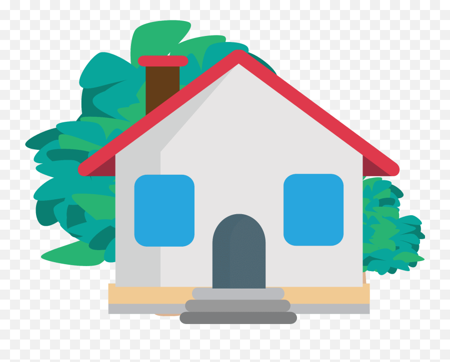 House With Garden Emoji Clipart - Emoji Maison Svg,Garden Emoji