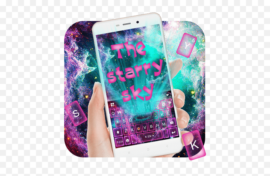 Starry Space Keyboard Theme - Girly Emoji,Where Are The Flag Emojis On Galaxy S7