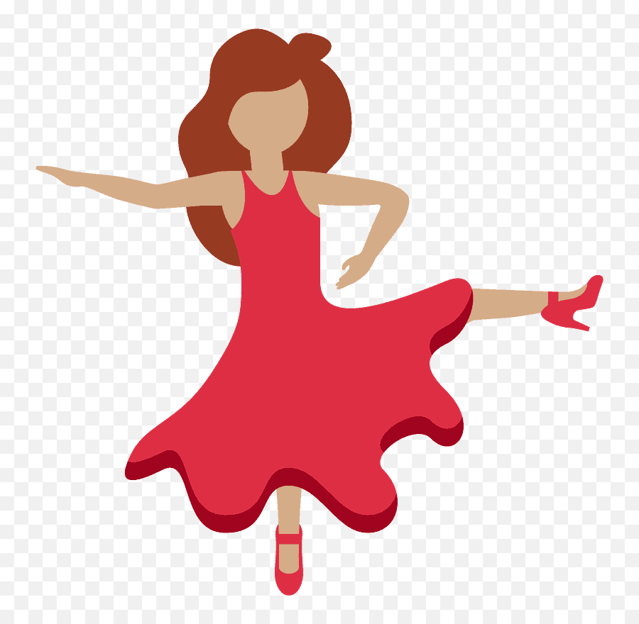 Woman Dancing Medium Skin Tone Emoji - Dancing Girl Emoji Png,Woman Emoji