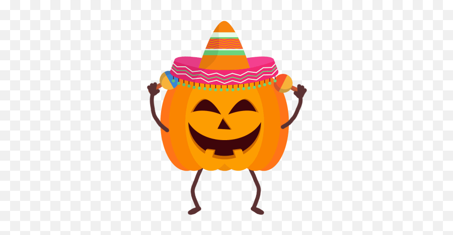 Pumpkin Animated Stickers - Mexican Transparent Background Sombrero Clipart Emoji,Boo And Buddy Emoticons Download