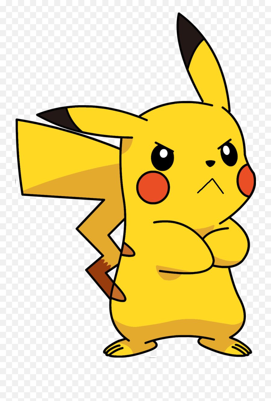 Pikachu Clipart Pitcher - Pikachu Arms Crossed Transparent Bulbasaur And Pikachu Emoji,Pikachu Emoji