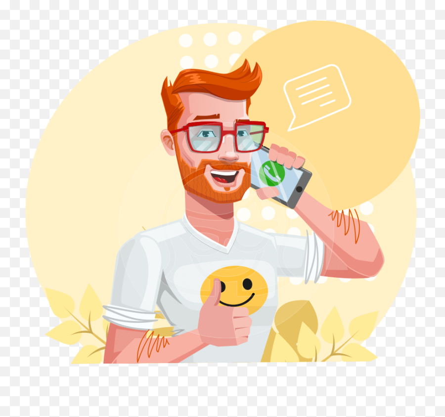 Modern Style Casual Man Cartoon Character Graphicmama - Happy Emoji,Pointing Finger Smile -emoticon -stock