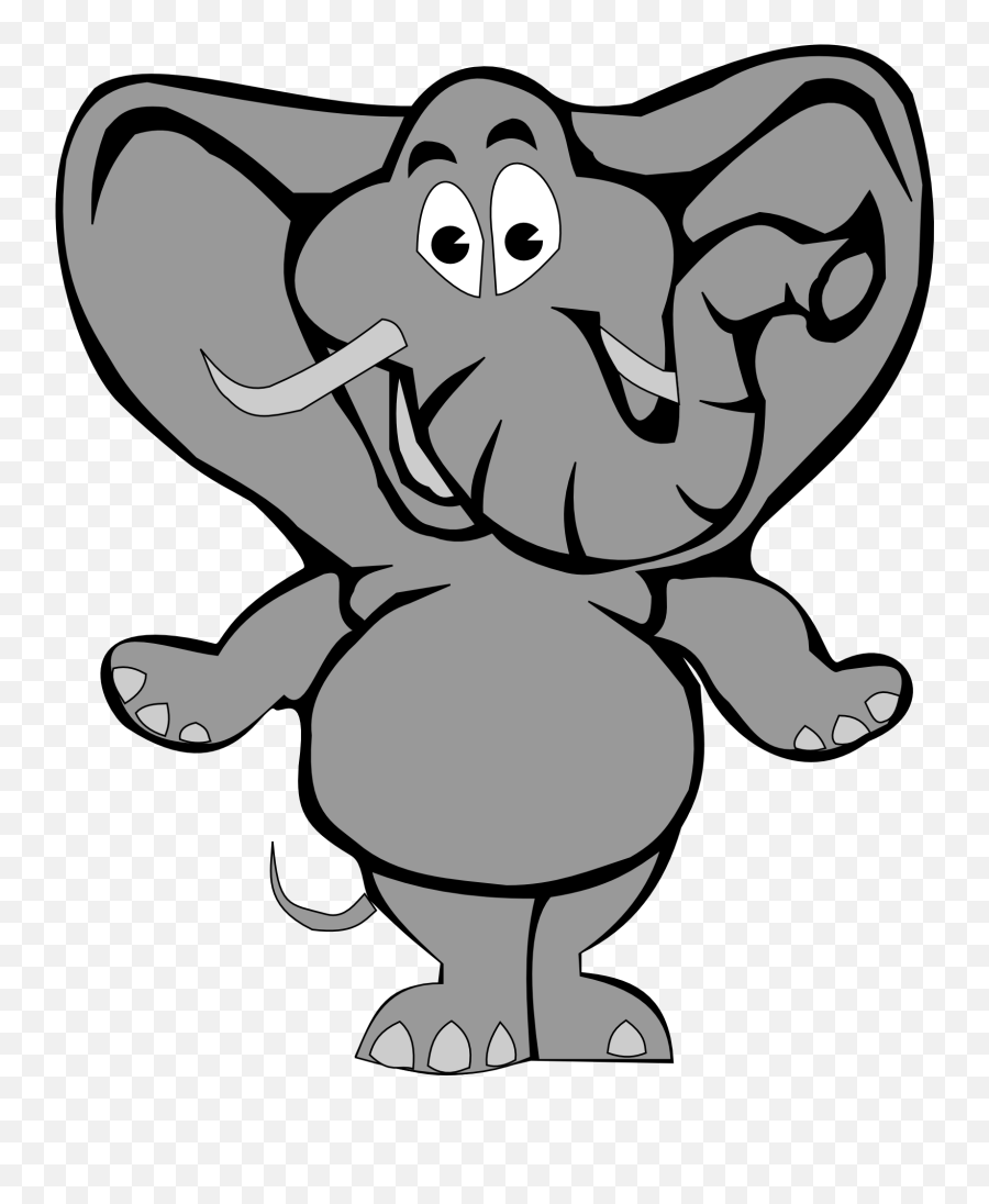 Painted Gray Cartoon Elephant Free Image Download - Elephant Comic Emoji,Elephants + Emotions + Happiness