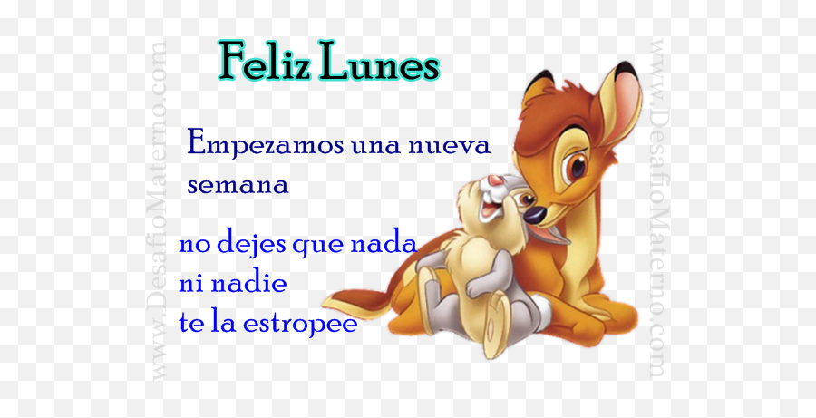 90 Frases Para Desear Feliz Lunes Con - Bambi Png Emoji,Como Decir Adios No Te Volvere A Enviar Mensajes Con Un Emoticon Whatsapp