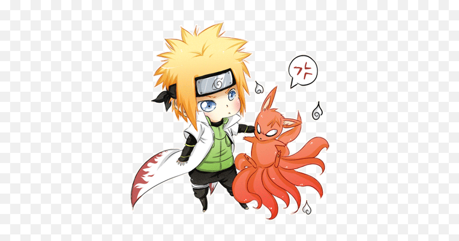 Minato Vs Kyubi Dessin - Minato Kurama Emoji,Kyubi Emoticons