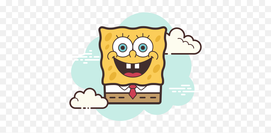 Spongebob Squarepants Icon In Cloud Style - Blue Folder Icons Macbook Emoji,Spongebob Heart Emojis