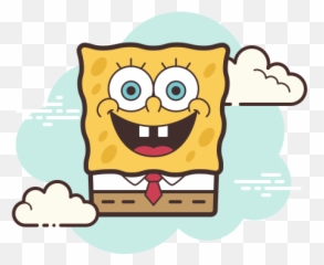 Spongebob Squarepants Icon In Cloud Style - Blue Folder Icons Macbook Emoji,Spongebob Heart Emojis