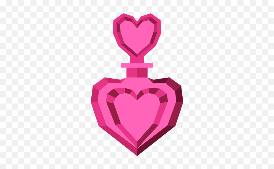Tessellate Heart Perfume Bottle Illustration Transparent Png Emoji,Fubar Broken Heart Emoticon